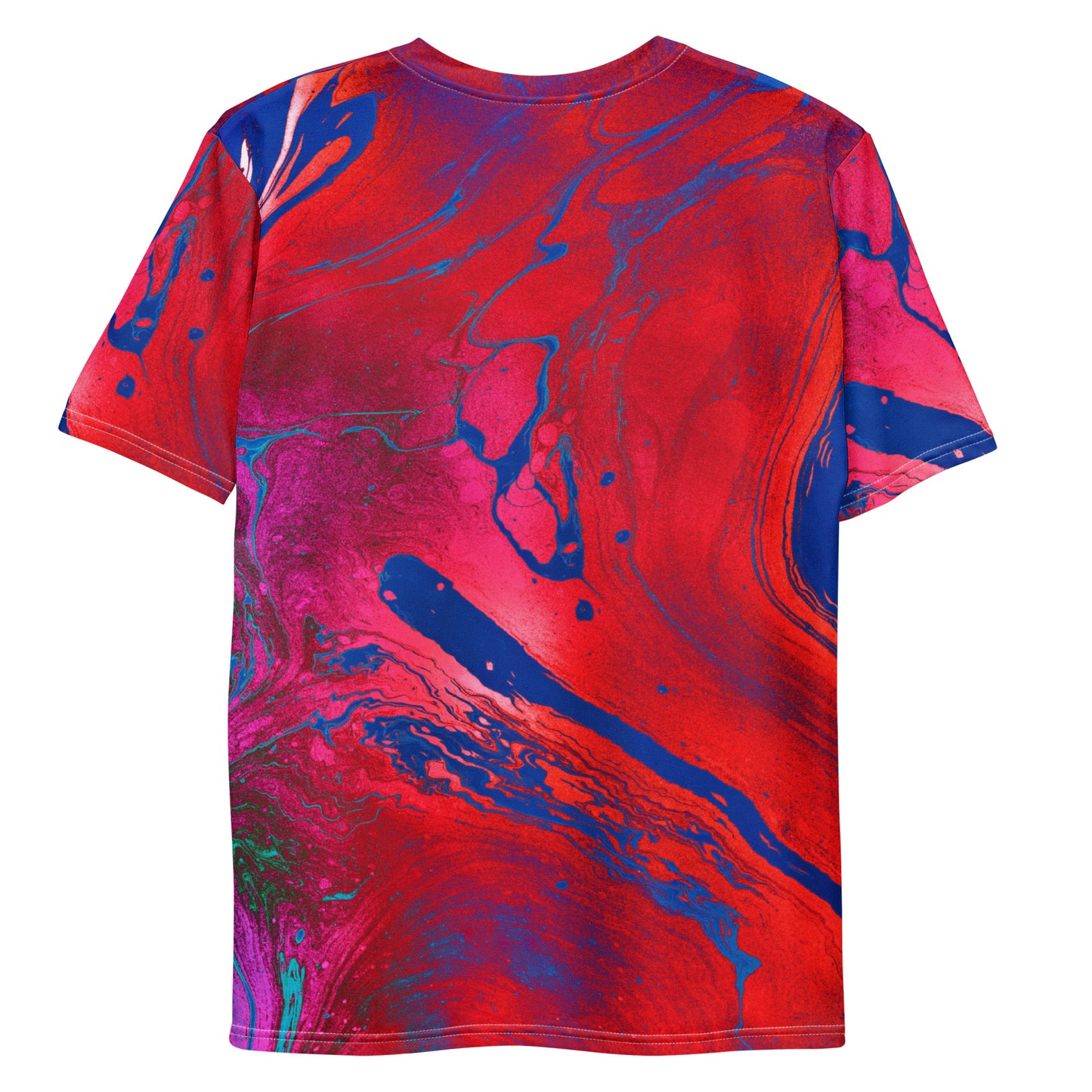 Red-Blù Tie Dye  - T-shirt uomo