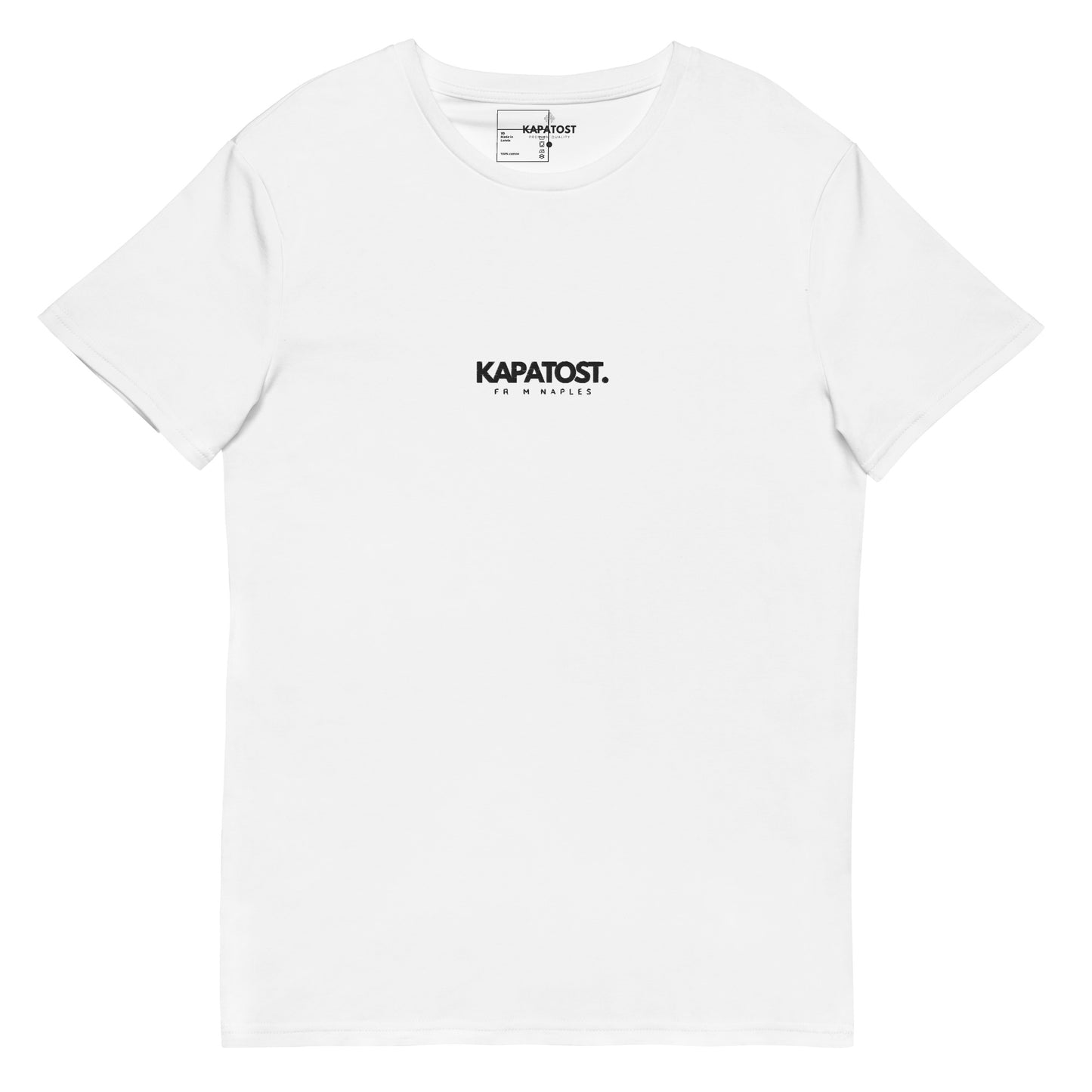 Ricamo nero  Kapatost - T-shirt in cotone premium