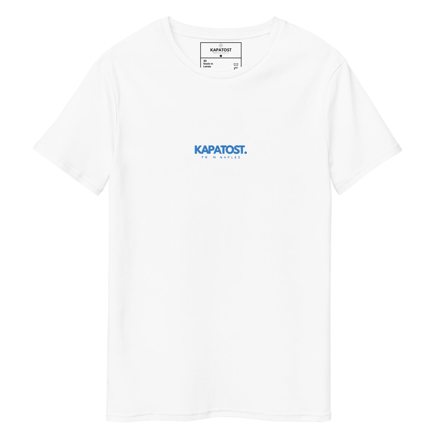 Ricamo azzurro Kapatost - T-shirt in cotone premium