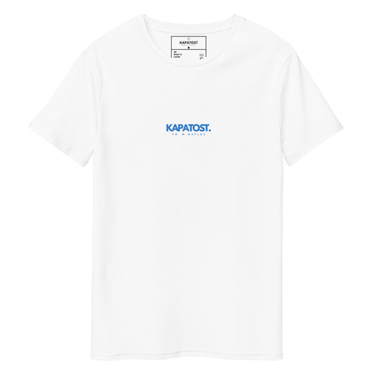 Ricamo azzurro Kapatost - T-shirt in cotone premium