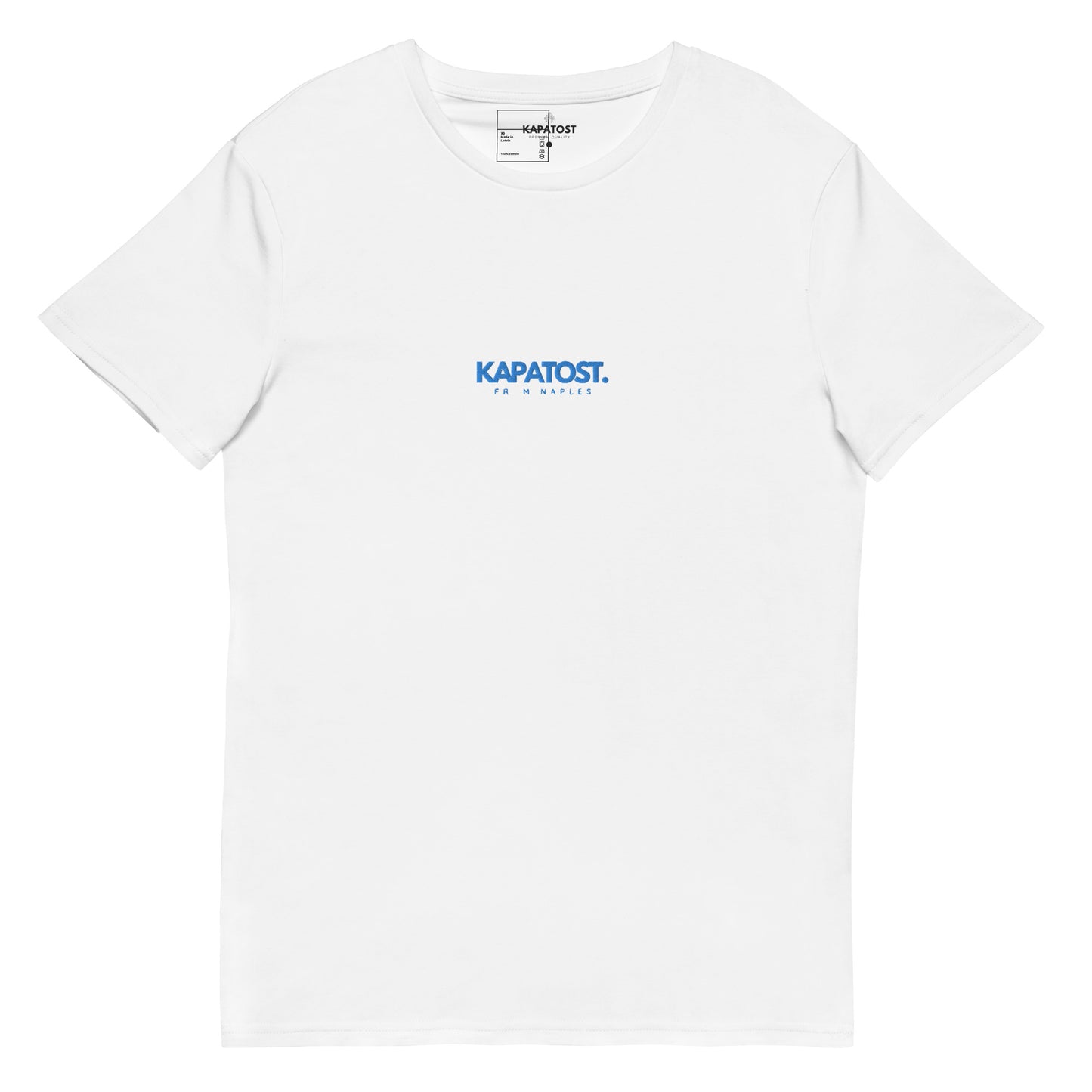 Ricamo azzurro Kapatost - T-shirt in cotone premium