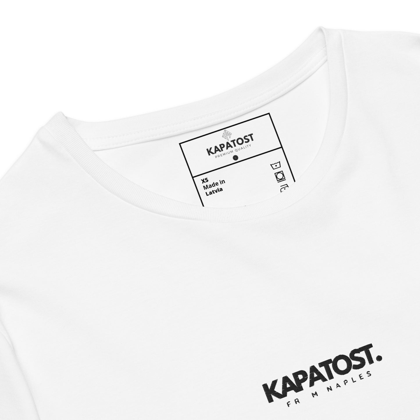 Ricamo nero  Kapatost - T-shirt in cotone premium