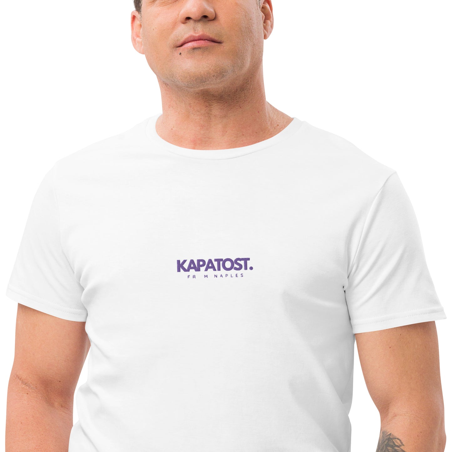 Ricamo viola Kapatost - T-shirt in cotone premium