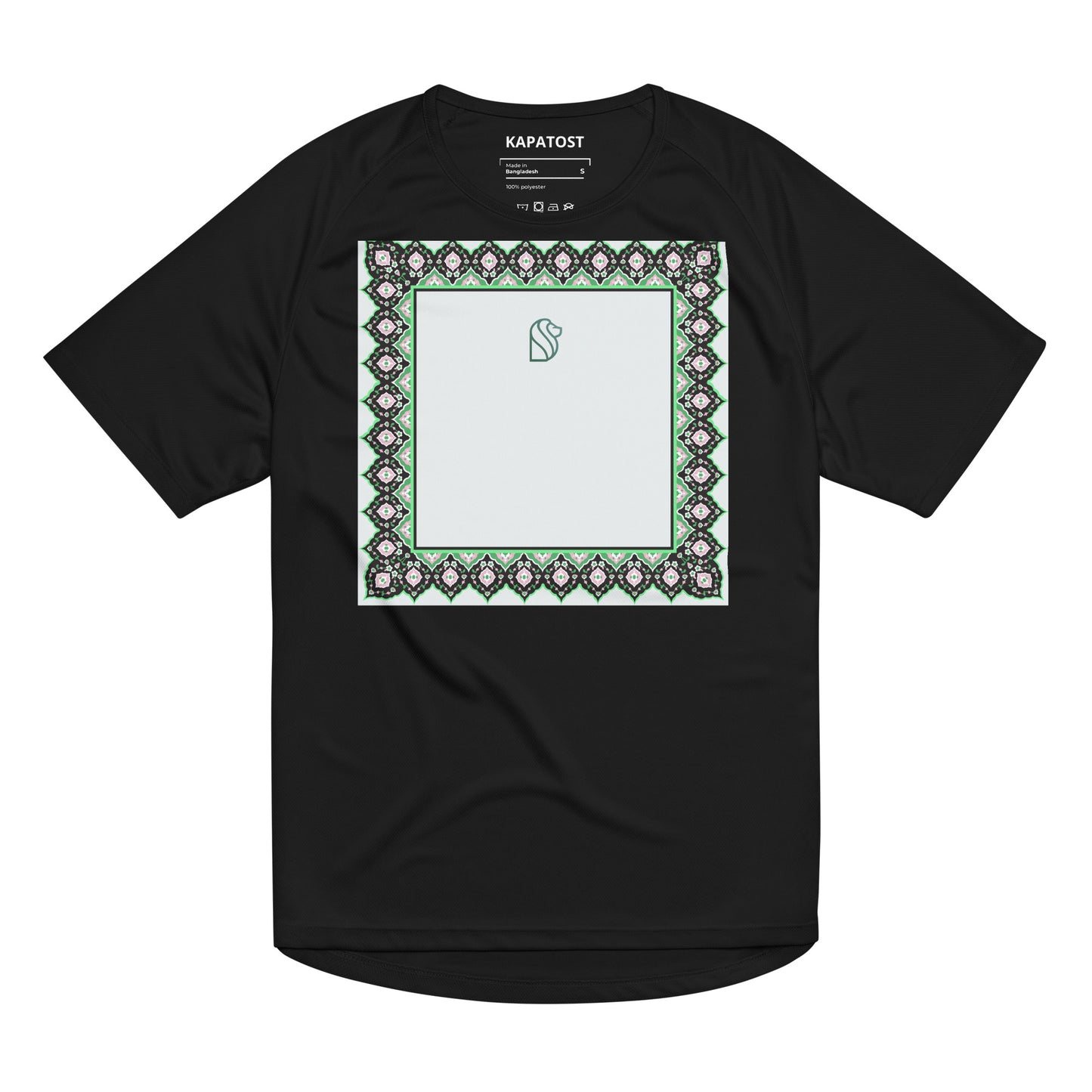 T-Shirt Girocollo - Paisley Minimal Black