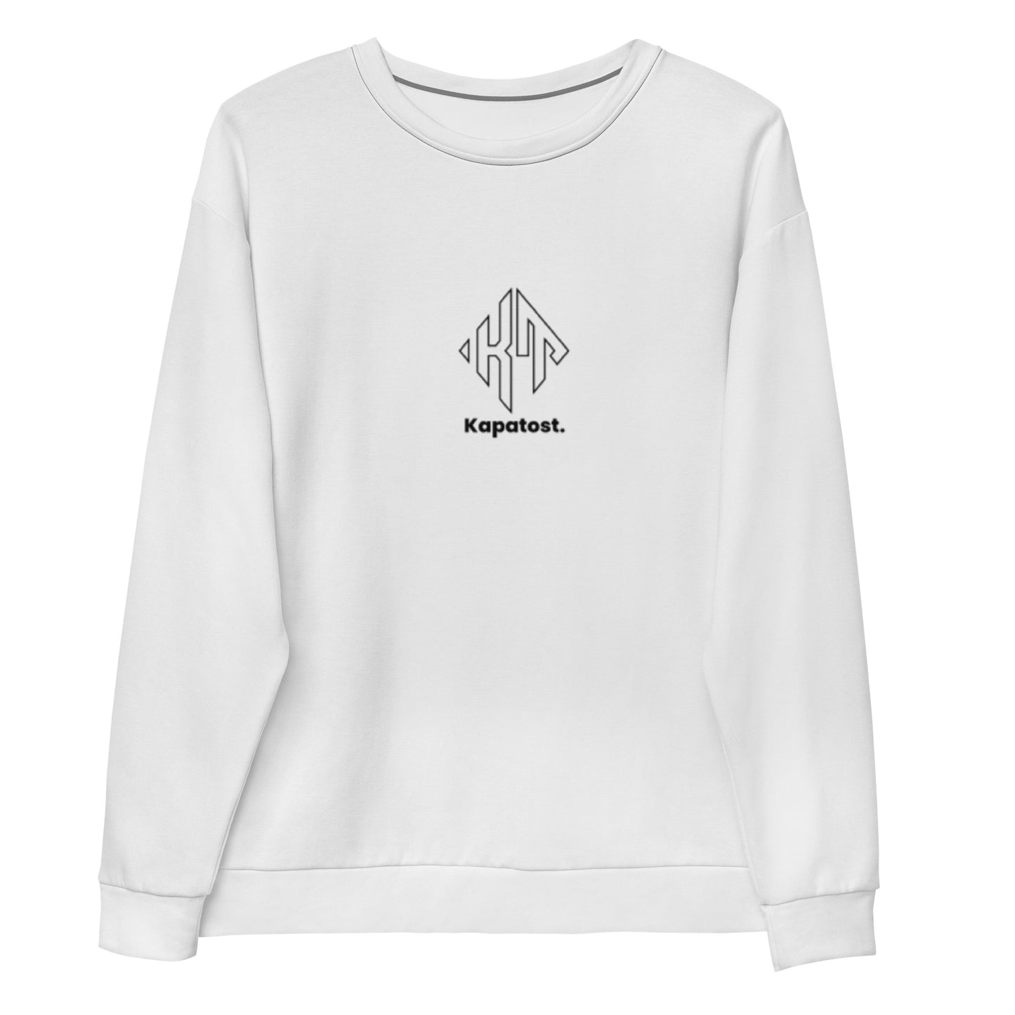 White Kapatost Logo - Felpa Girocollo unisex