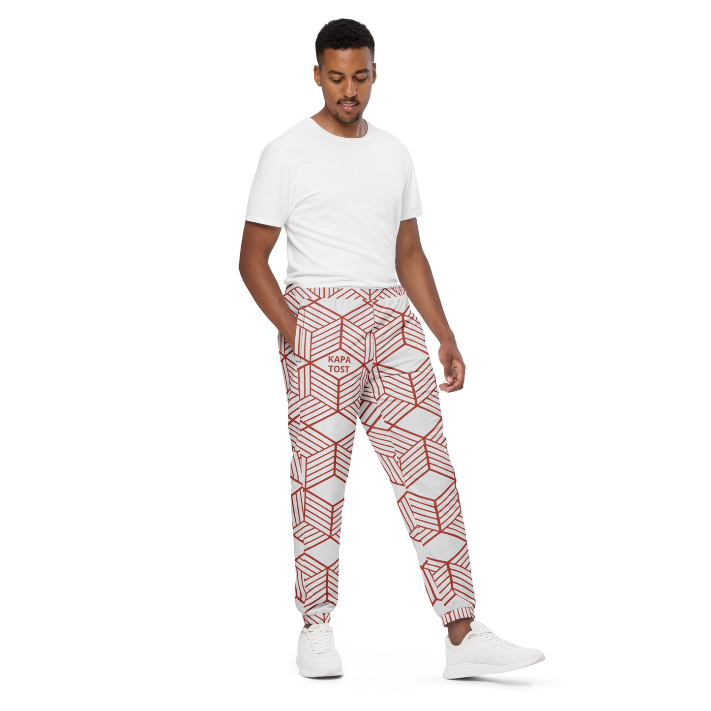 PK23 Red Grey - Pantaloni unisex