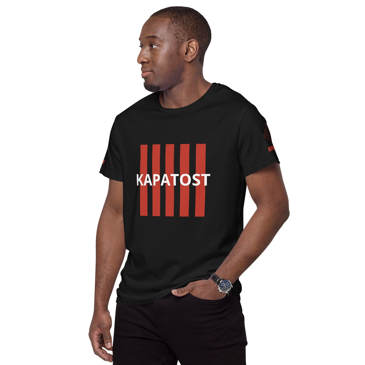 Badge Red Kapatost - T-shirt in cotone premium uomo