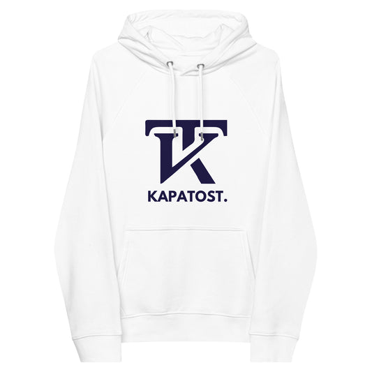 KT Kapatost. - Felpa raglan ecologica con cappuccio unisex