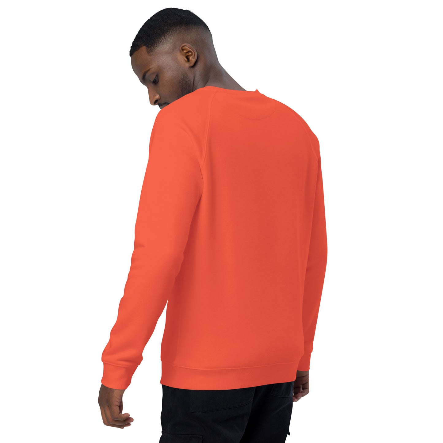 KT Orange intense - Felpa raglan in tessuto organico unisex